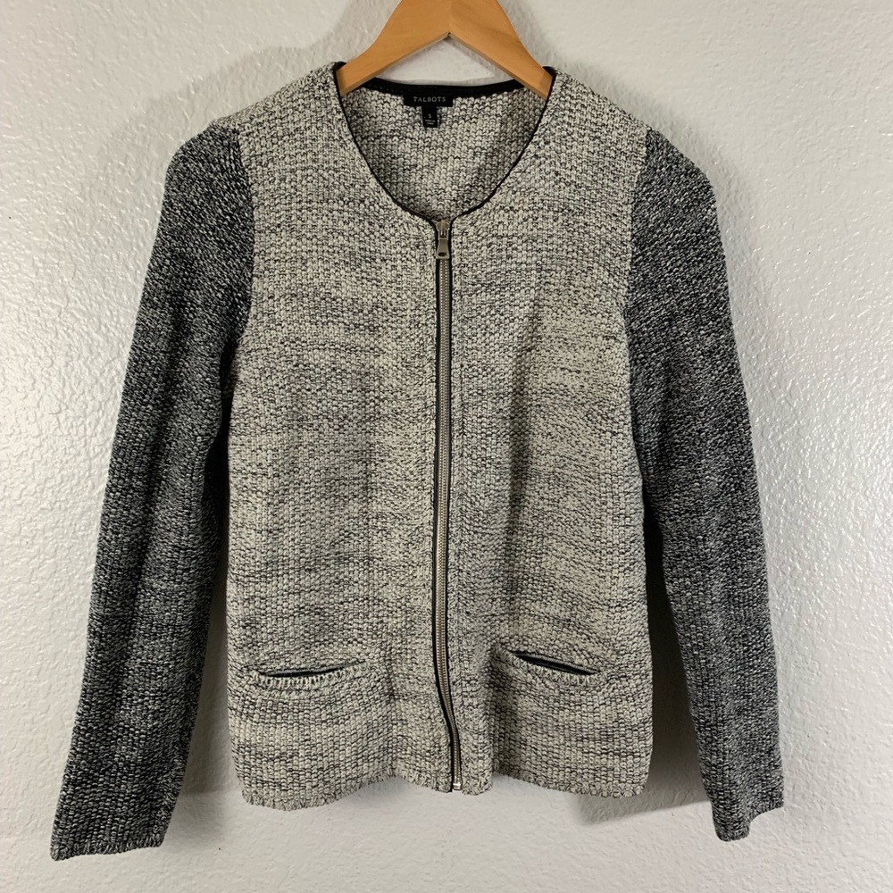 Talbots | EUC Blazer Jacket White Black